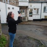 Person conducting energy audit.