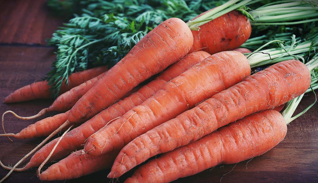 A bunch of carrots.