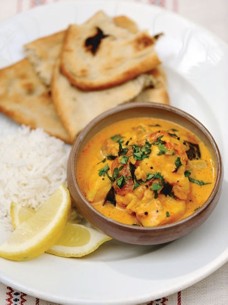 Fish curry with steamed rice - Cornwall Food Foundation recipe